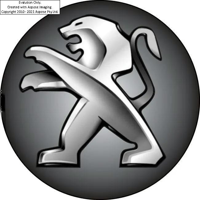 Emblema Calota 51mm Peugeot Degrade (4 Un)