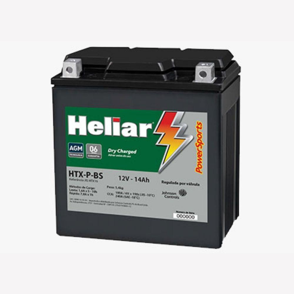Bateria Heliar Htz5l P/ Motos Biz 100/ Titan 125 Ks