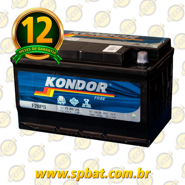 Bateria Kondor F28ps/pi 75ah