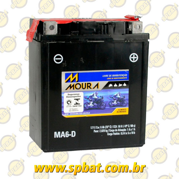 Bateria Moura Ma6-d Ref. Yuasa Ytx7l-bs