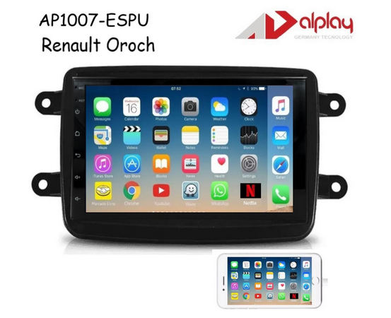 Central Multimidia Renault Oroch Android Alplay AP1007-ESPU - 7 polegadas