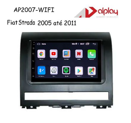 Central Multimidia Fiat Strada 2005 até 2011 Android Alplay AP2007-WIFI - 7 polegadas