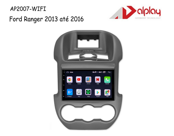 Central Multimidia Ford Ranger 2013 até 2016 Android Alplay AP2007-WIFI - 7 polegadas