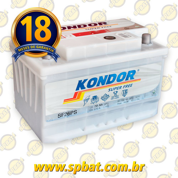 Bateria Kondor Super Free Sf26ps 70ah