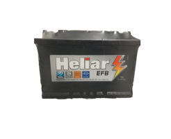 Bateria Heliar HFB72PD 72AH EFB para carros com sistema Start-Stop