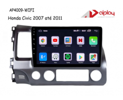 Central Multimidia Honda Civic 2007 até 2011 Android Alplay AP4009-WIFI - 9 polegadas