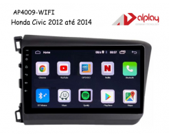Central Multimidia Honda Civic 2012 até 2014 Android Alplay AP4009-WIFI - 9 polegadas